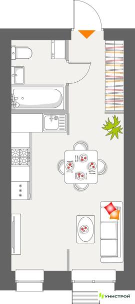 , 1-комн., Казань