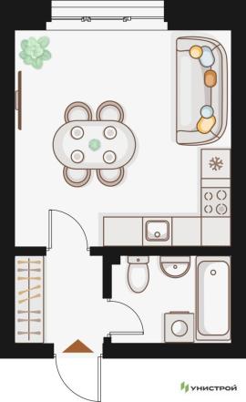 , 1-комн., Казань