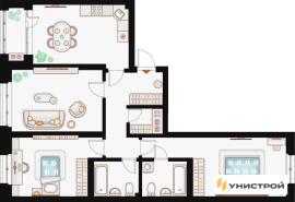 , 3-комн., Казань