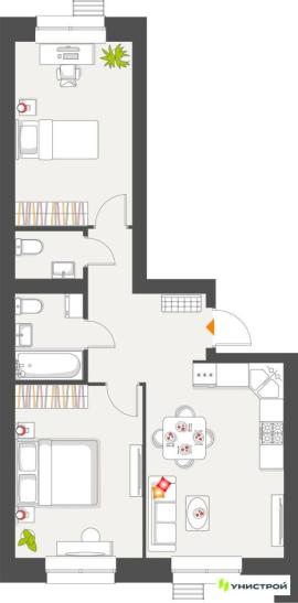 Новостройки, 2-комн., Казань