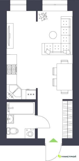 Новостройки, 1-комн., Казань