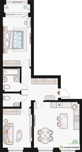 , 2-комн., Казань