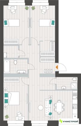 Новостройки, 3-комн., Казань